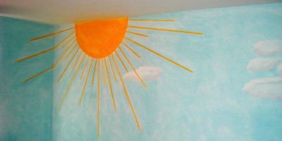 Bambini Pittura Mueller Ascona sole nuvole